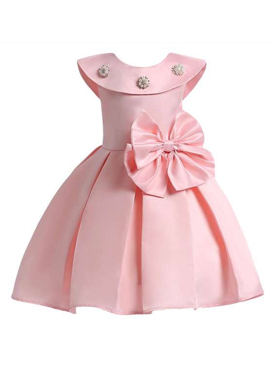 girls round neck sleeveless frock