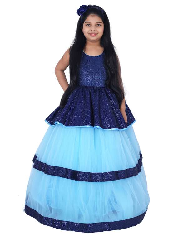 girls round neck sleeveless frock - 19178718 -  Zoom Image - 0