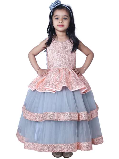 girls round neck sleeveless frock - 19178721 - Standard Image - 0