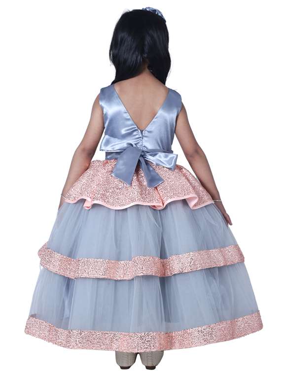 girls round neck sleeveless frock - 19178721 - Standard Image - 3