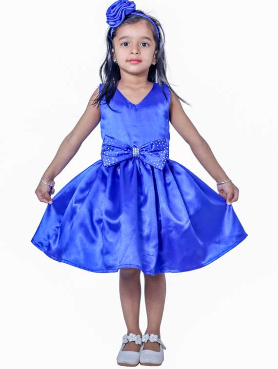 girls v neck sleeveless frock