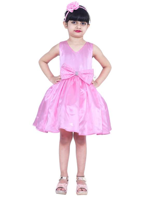girls v neck sleeveless frock