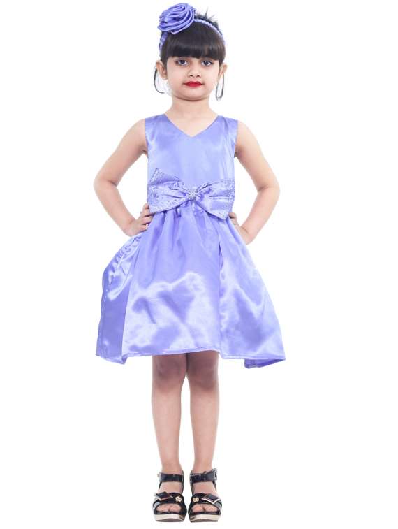 girls v neck sleeveless frock