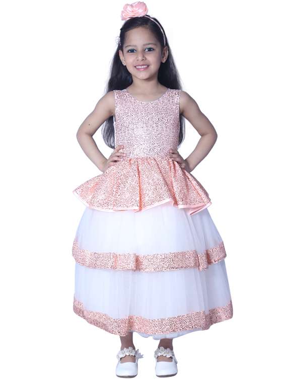 girls round neck sleeveless frock - 19178746 -  Zoom Image - 0