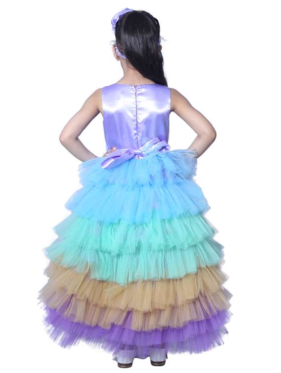 girls v neck sleeveless frock - 19178761 - Standard Image - 3