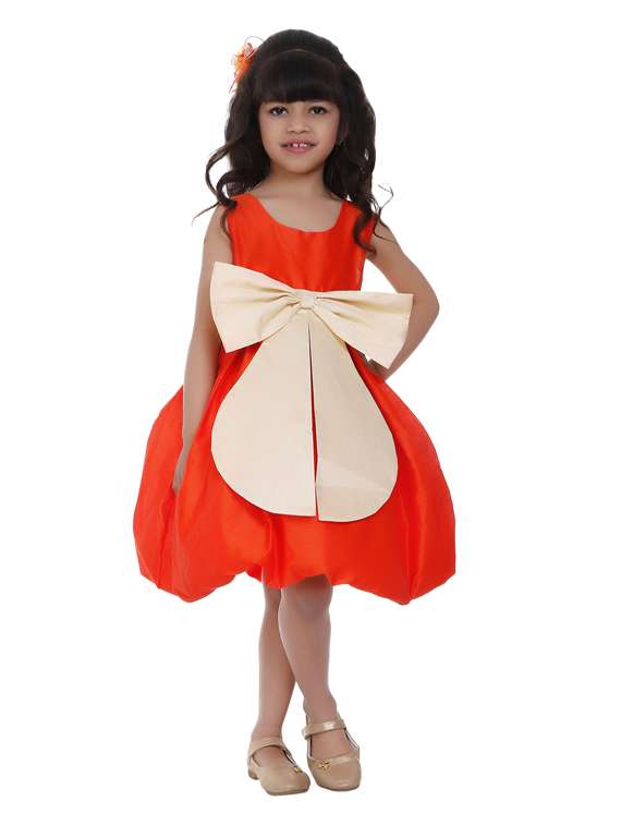 girls round neck sleeveless frock