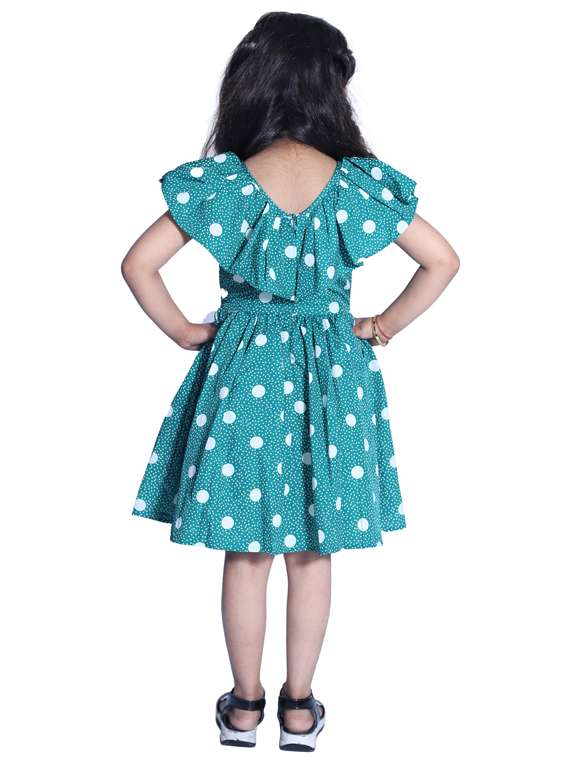 girls v neck cape sleeve frock - 19178784 - Standard Image - 3