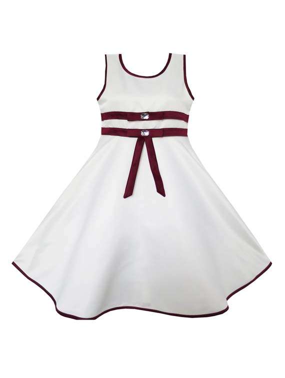 girls round neck sleeveless frock