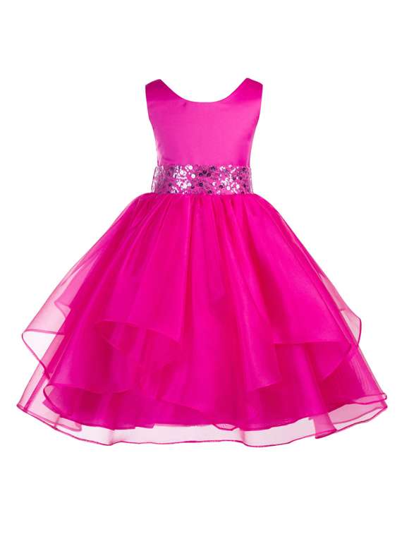 girls round neck sleeveless frock