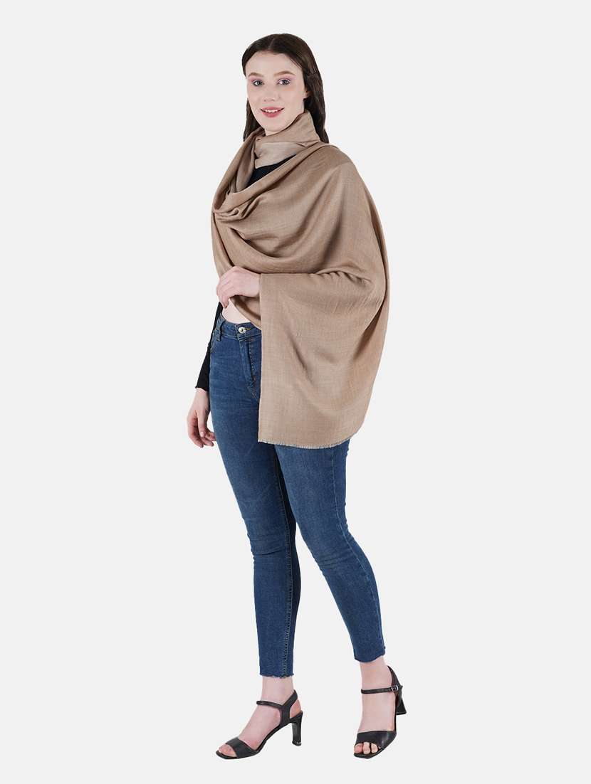women's solid print stole - 19179183 - Standard Image - 3