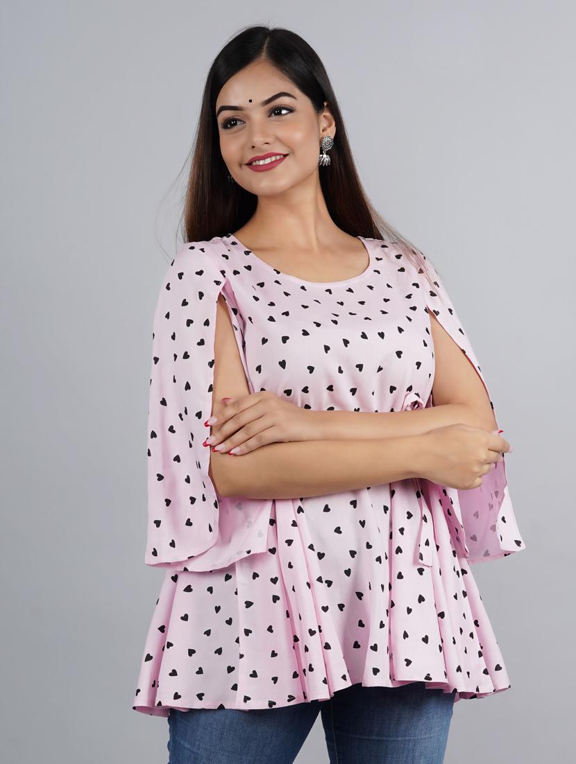 pink printed top - 19180788 -  Zoom Image - 0