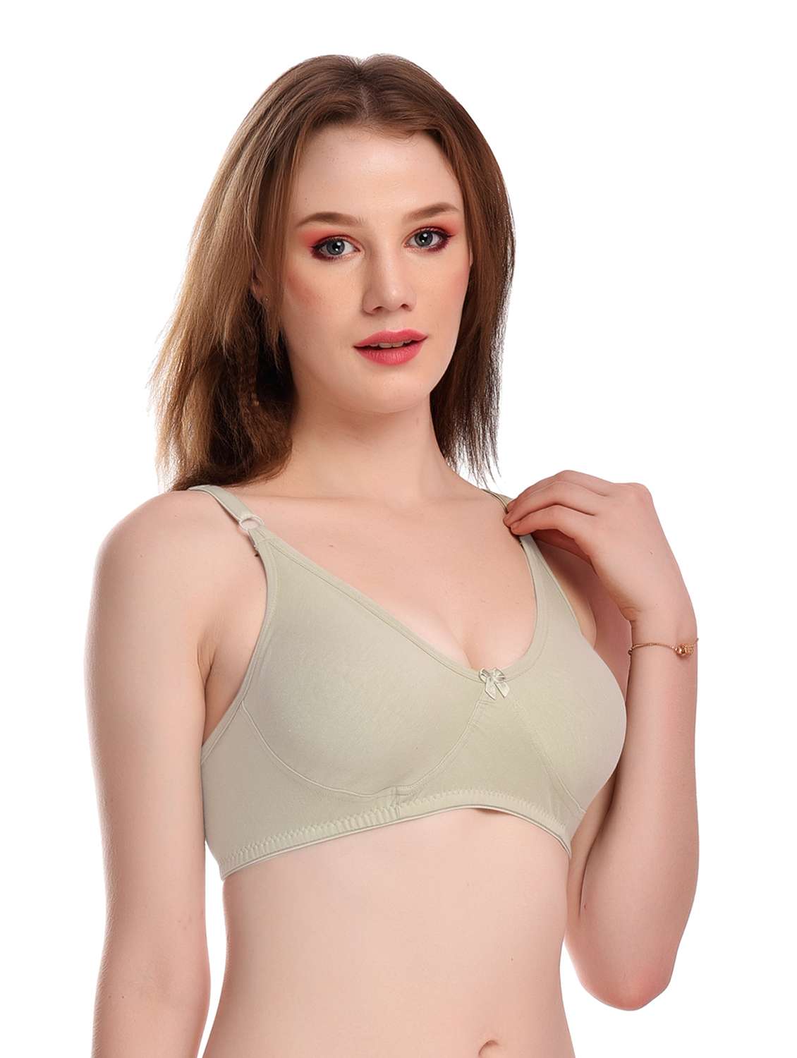 pack of 3 non padded regular bra  - 19181686 -  Standard Image - 3