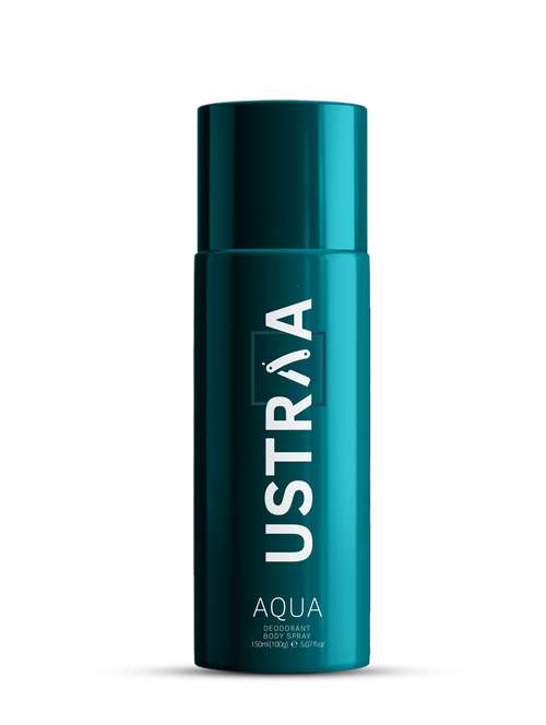 ustraa aqua deodorant body spray - 150 ml - pack of 3
