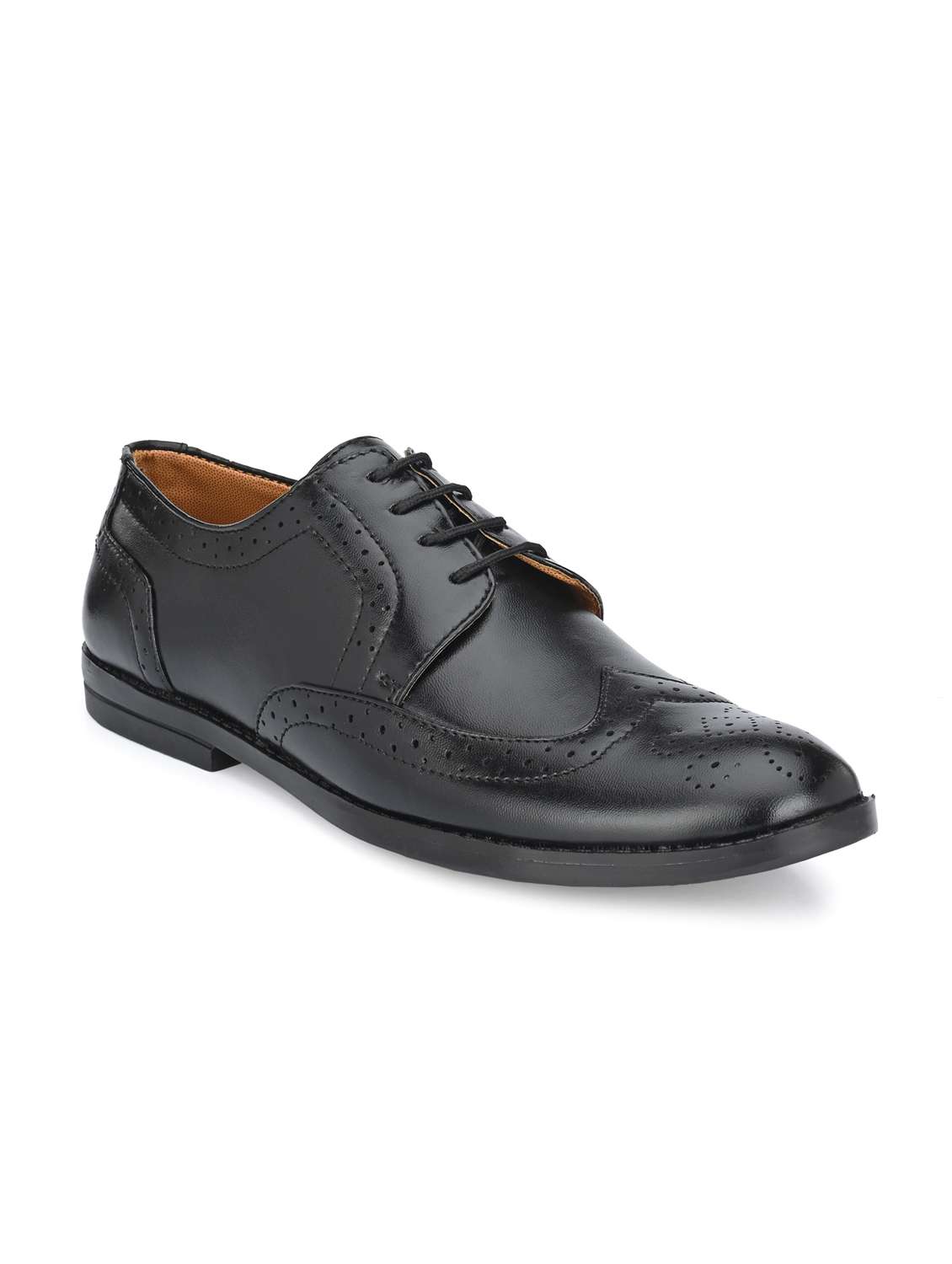 black patent leather laceup derbies - 19181759 -  Zoom Image - 0