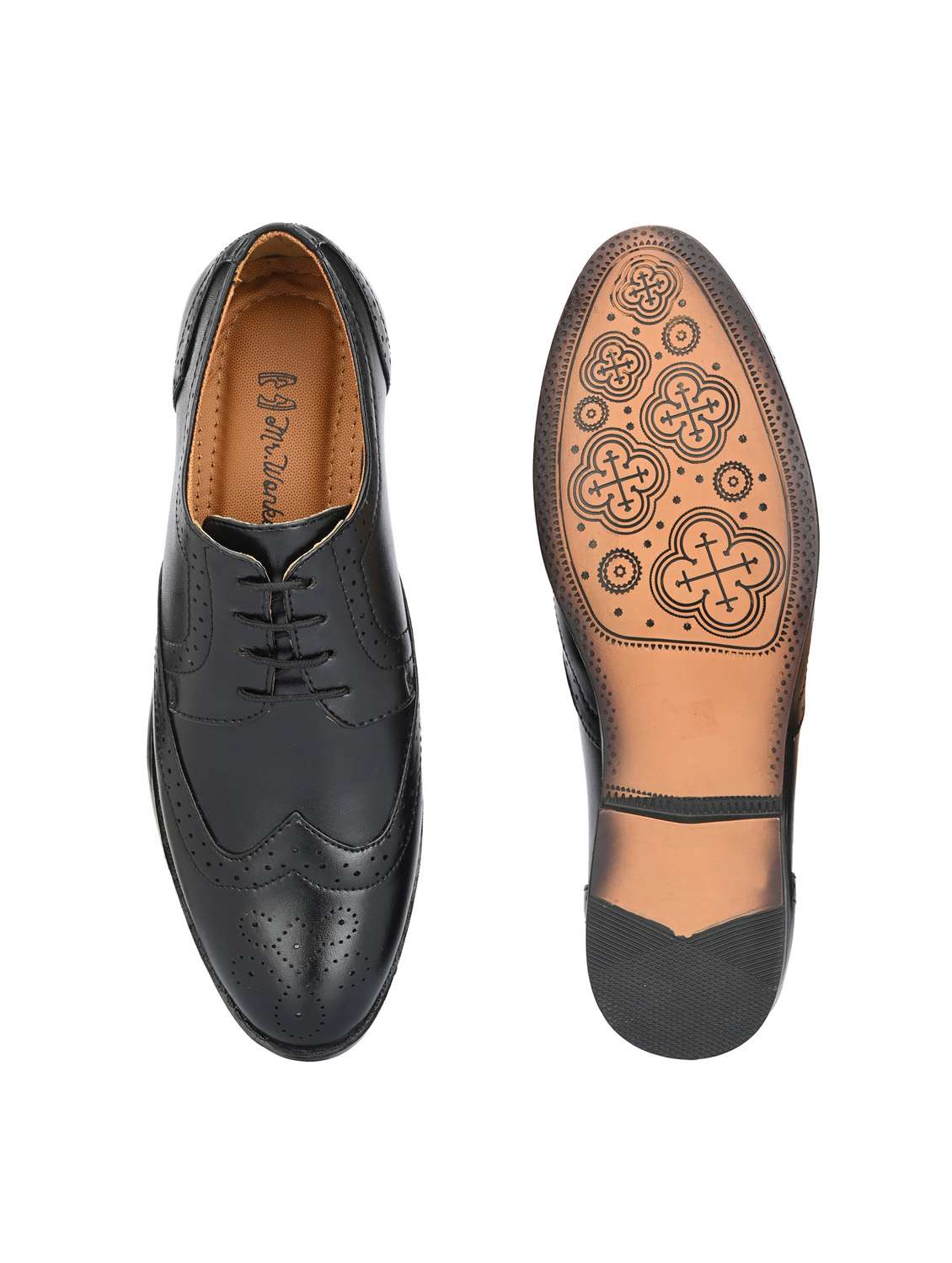 black patent leather laceup derbies - 19181759 -  Standard Image - 5