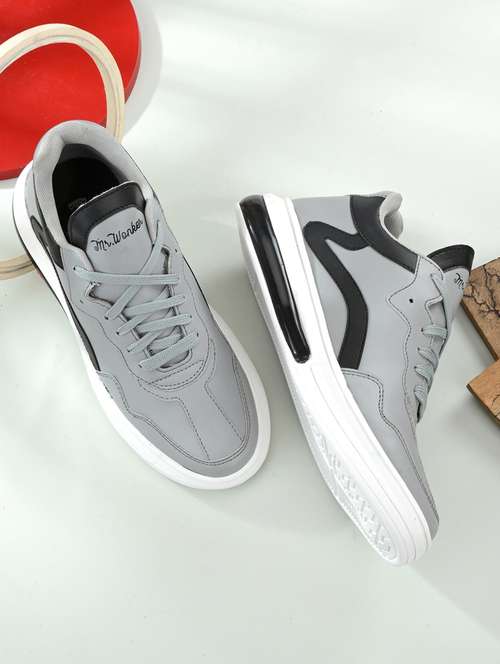 men grey lace up sneakers - 19181776 - Standard Image - 0