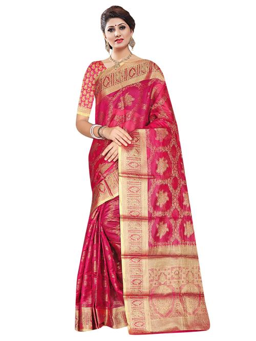 ethnic wear pink color saree set - 19183242 - Standard Image - 0