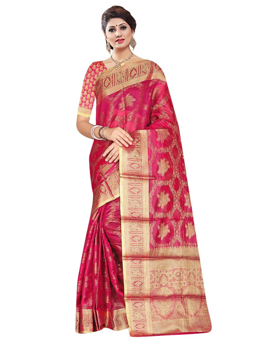 ethnic wear pink color saree set - 19183242 - Zoom Image - 0