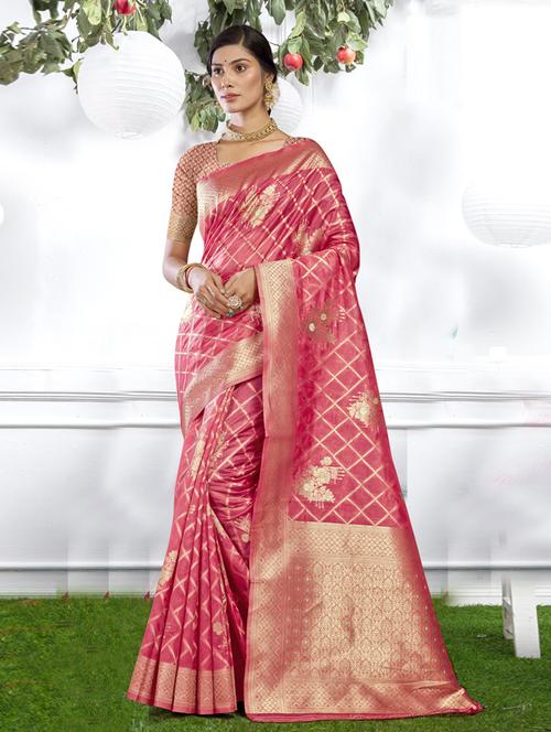 self design woven saree - 19183683 - Standard Image - 0
