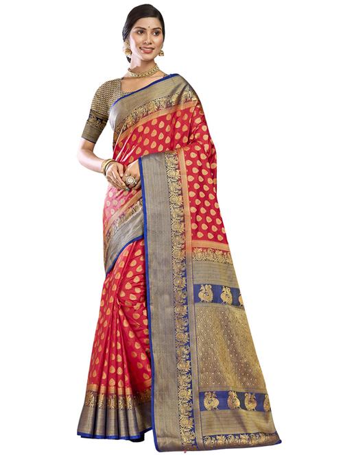 self design woven saree - 19183758 - Standard Image - 0