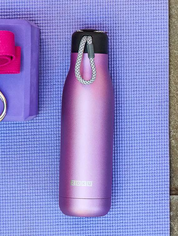 purple vaccum insulated stainless steel bottle