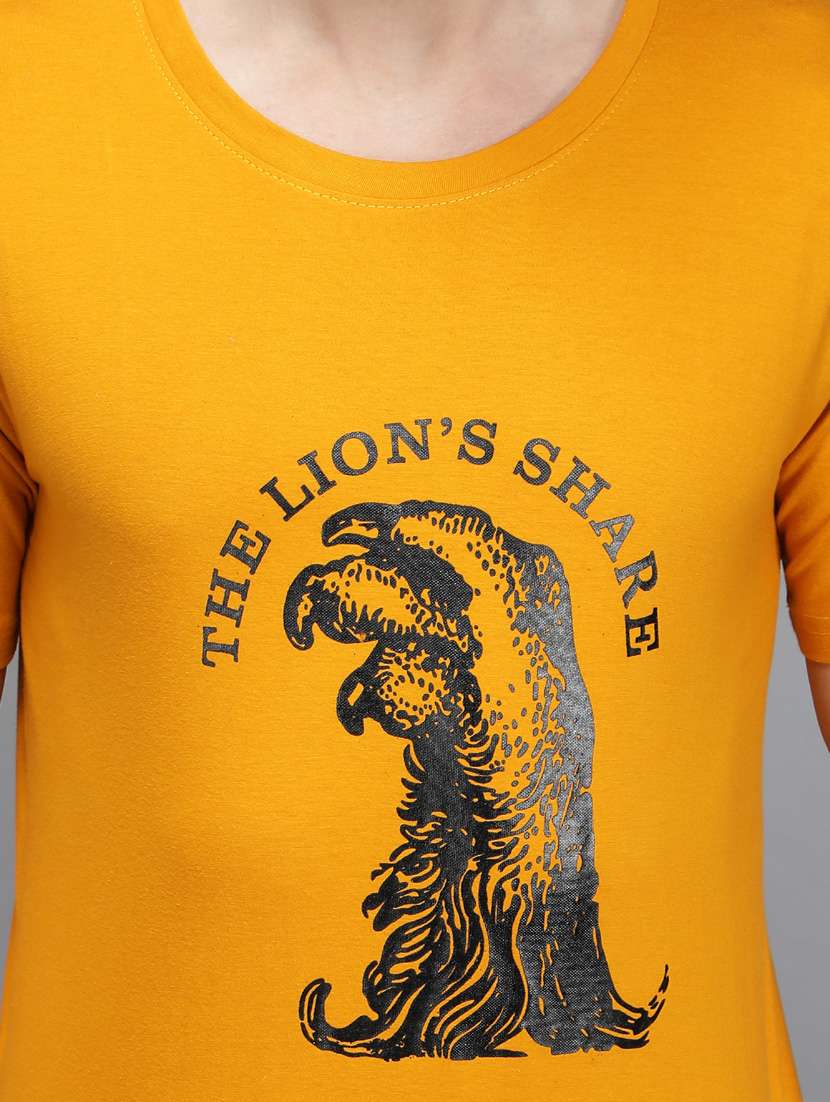 yellow printed regular tee - 19184335 - Standard Image - 5