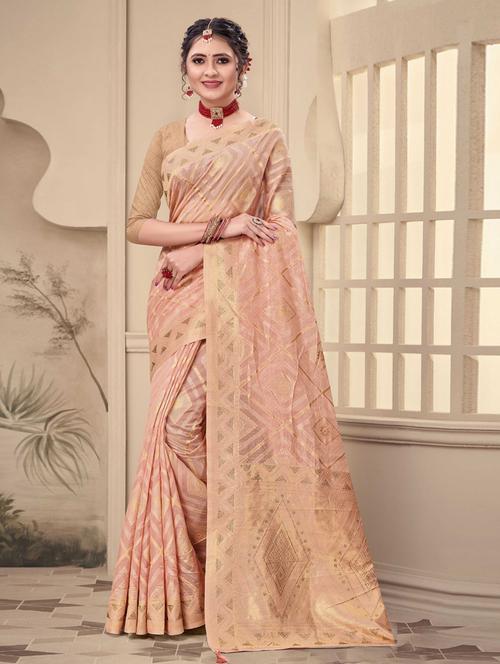ethnic wear beige color saree set - 19184592 -  Standard Image - 0