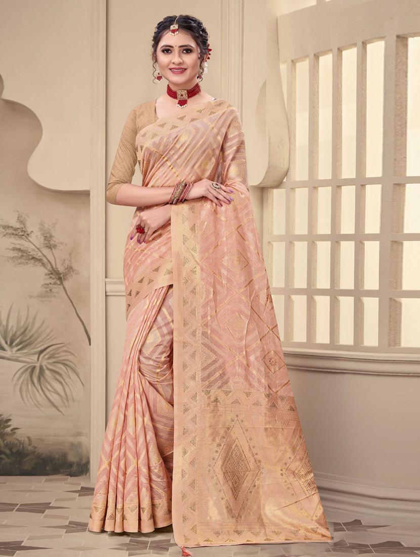 ethnic wear beige color saree set - 19184592 -  Zoom Image - 0