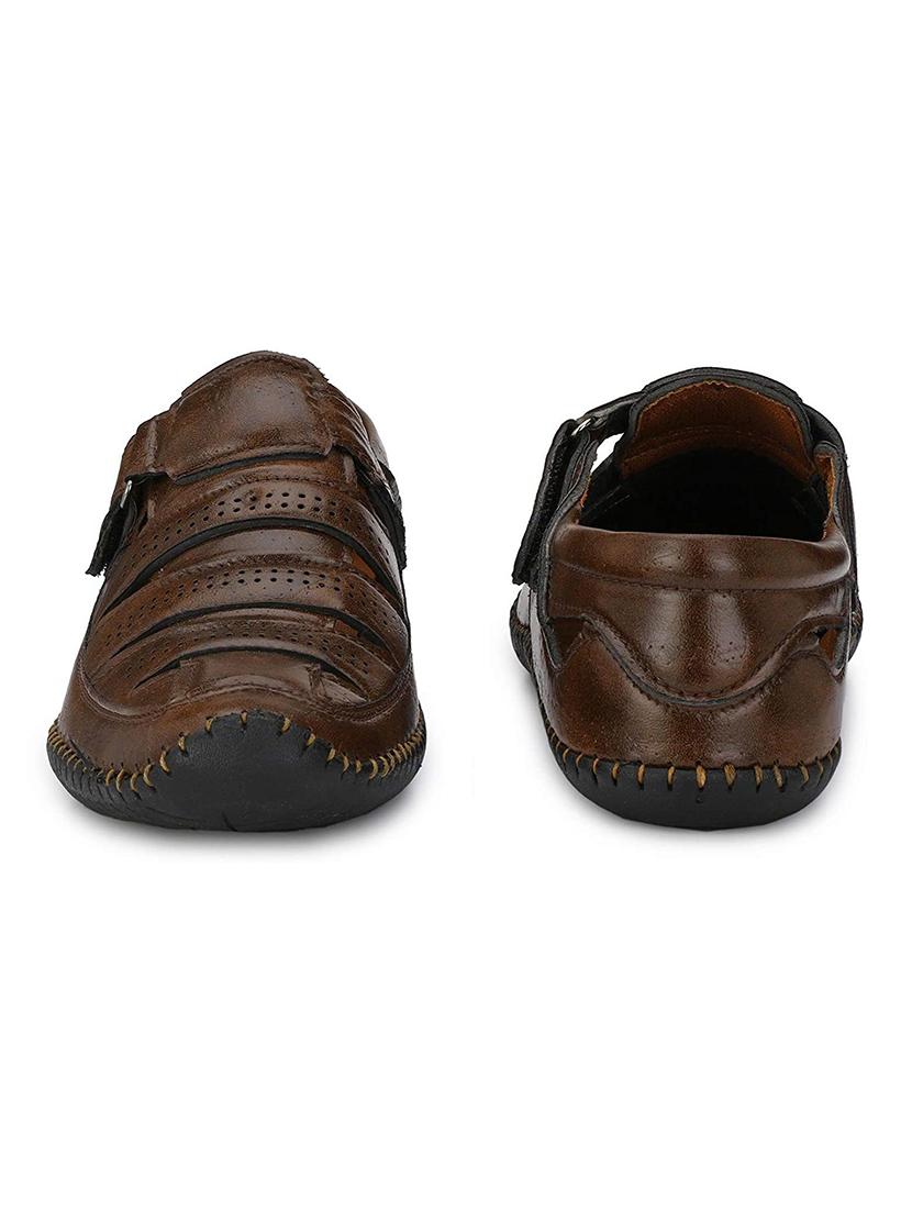 brown slip on sandal - 19184863 - Standard Image - 3