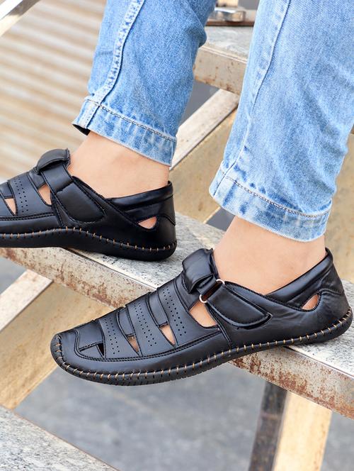 black slip on sandal  - 19184864 -  Standard Image - 0