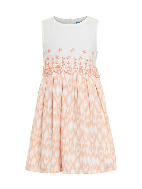 girls round neck sleeveless frock