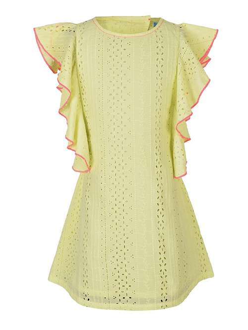 girls round neck cascade sleeves frock - 19185766 -  Standard Image - 0