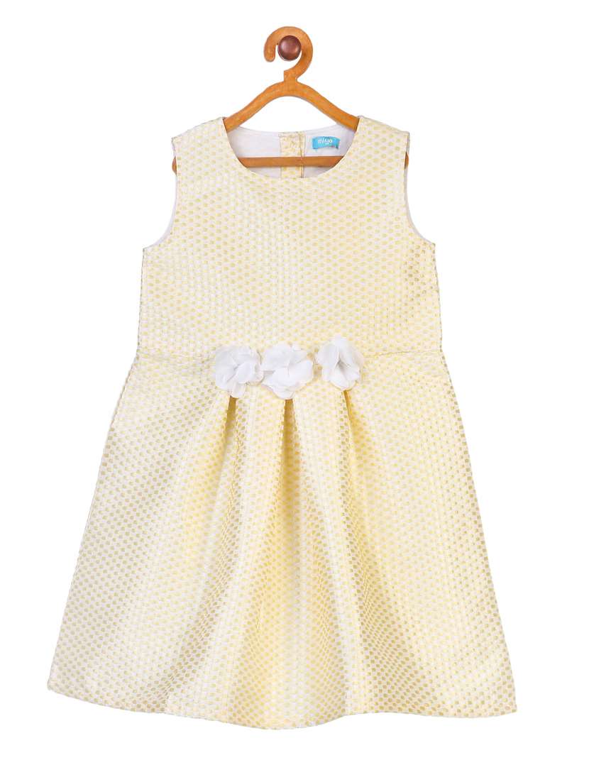 girls round neck sleeveless frock