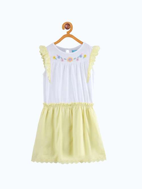 girls round neck cap sleeve frock - 19185838 -  Standard Image - 0
