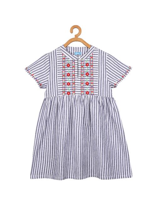 girls v neck short sleeves frock - 19185843 - Standard Image - 0