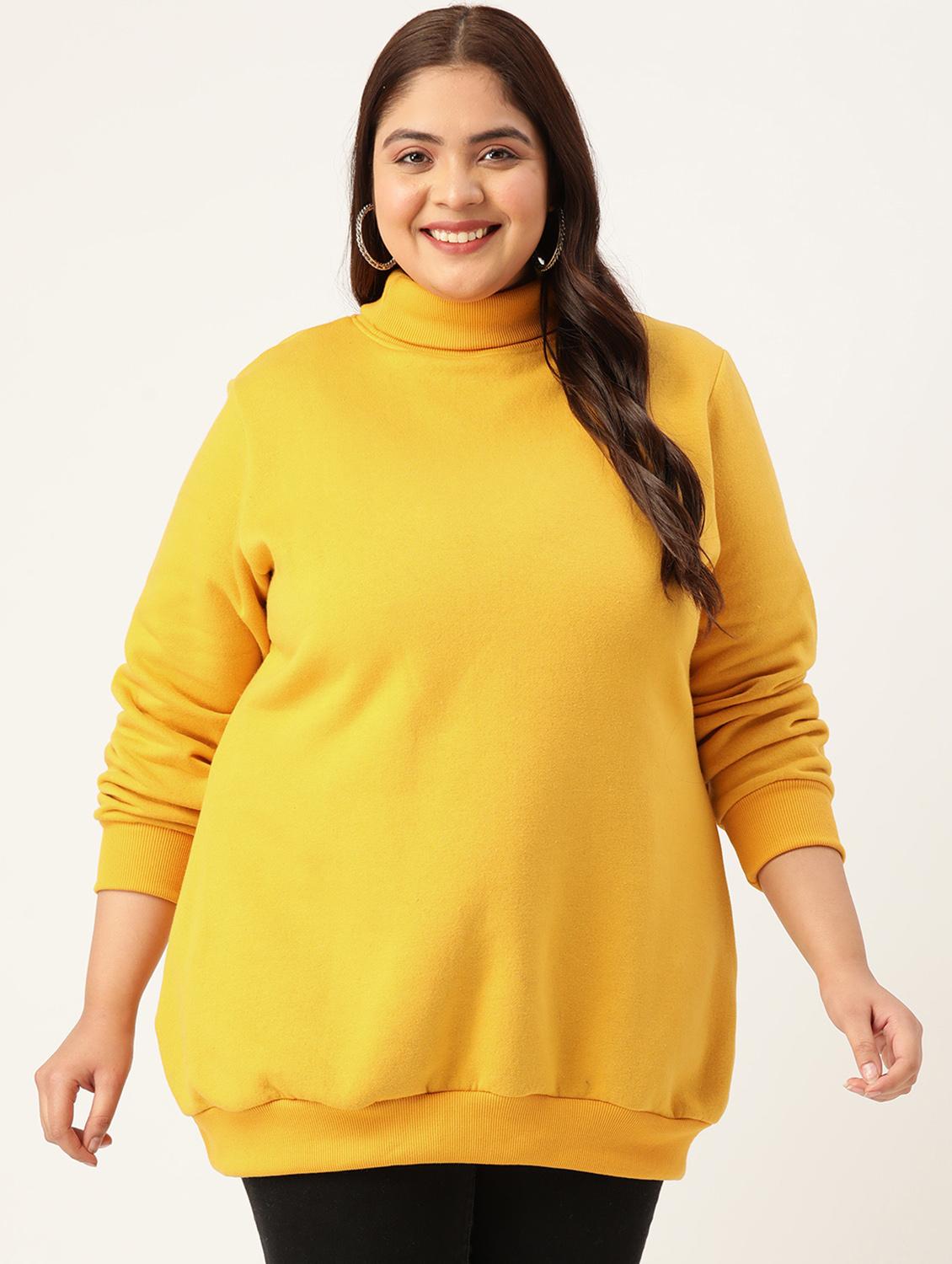 turtle neck solid plus sweatshirt - 19185878 - Zoom Image - 0