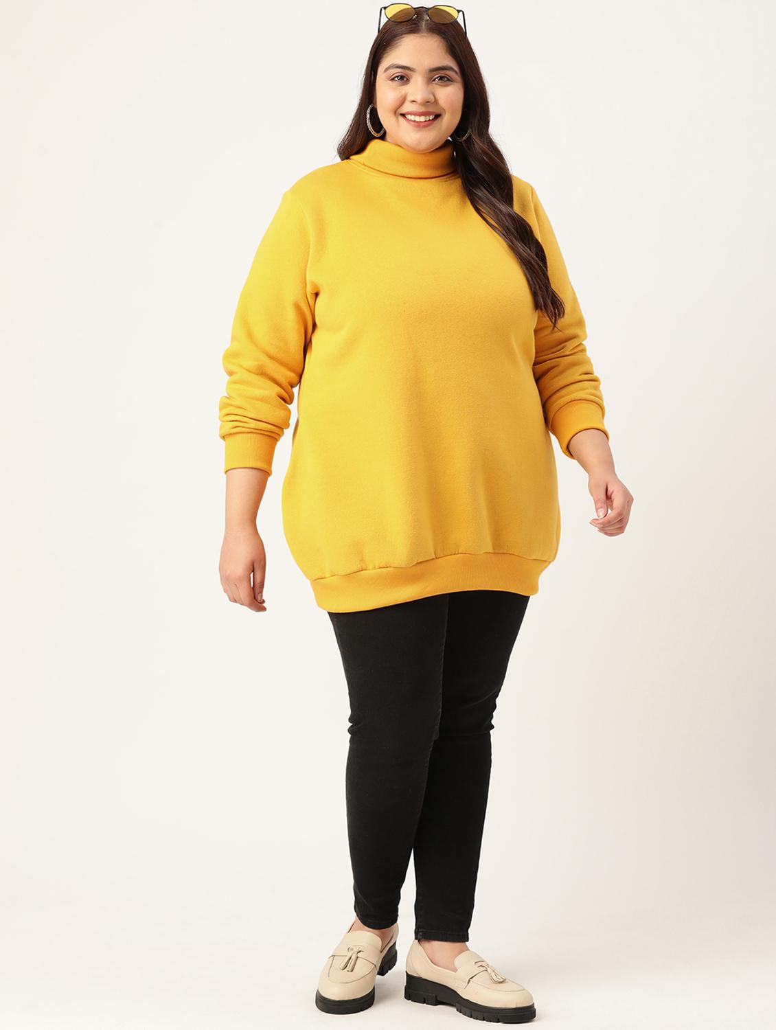 turtle neck solid plus sweatshirt - 19185878 - Standard Image - 3