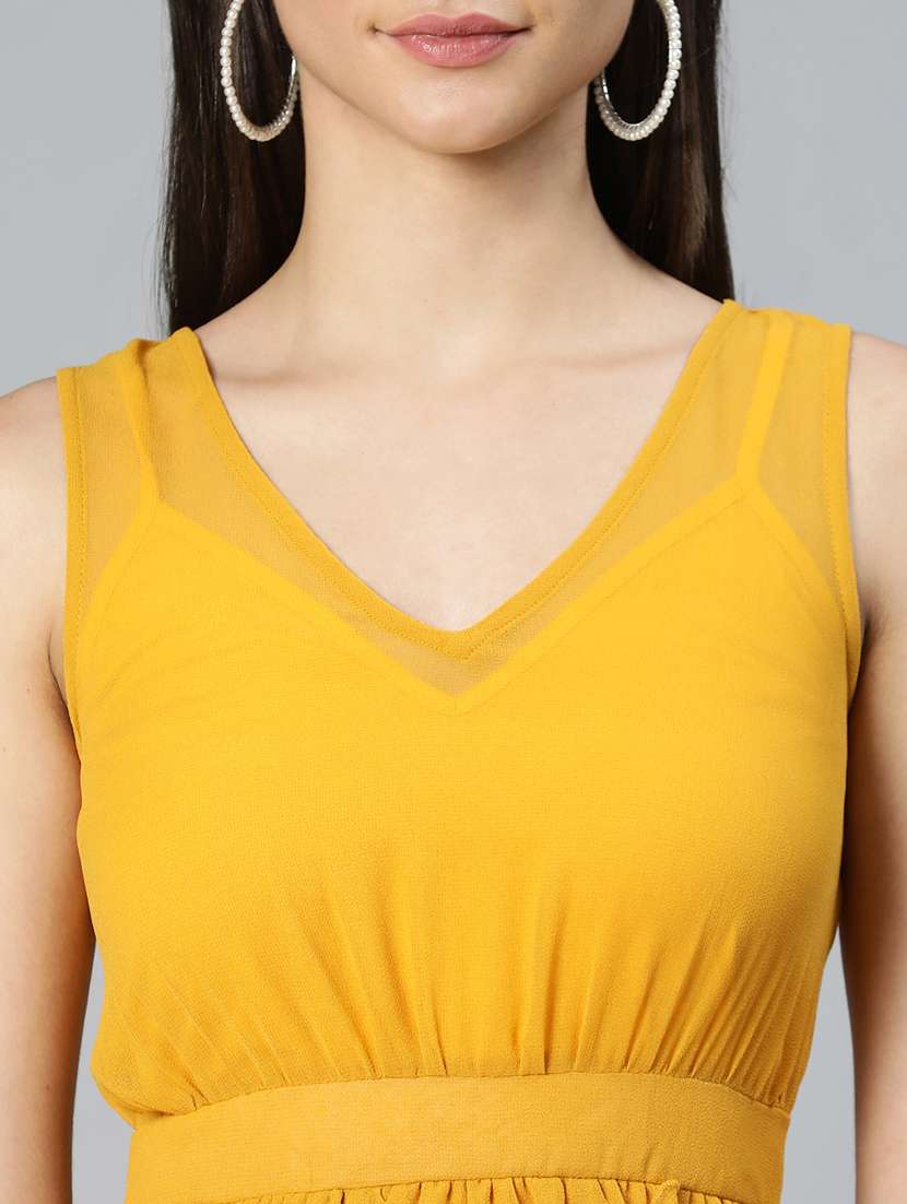 women's ruffle solid dress - 19185953 - Standard Image - 5