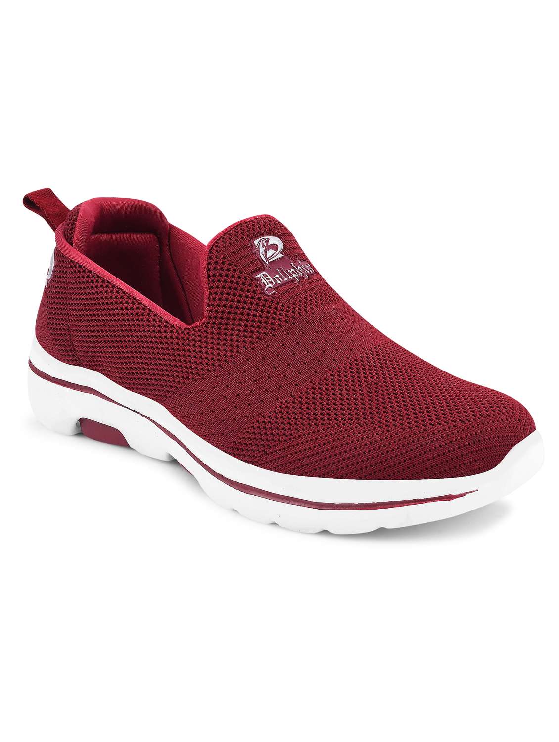 maroon slip on shoes