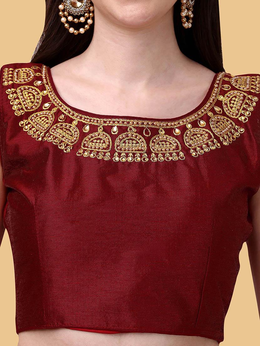 red silk regular blouse - 19186288 - Standard Image - 3