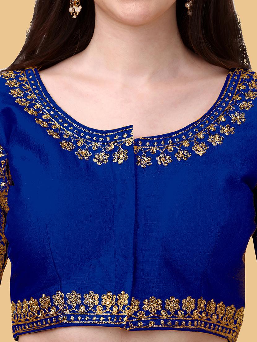 blue silk regular blouse - 19186338 - Standard Image - 3