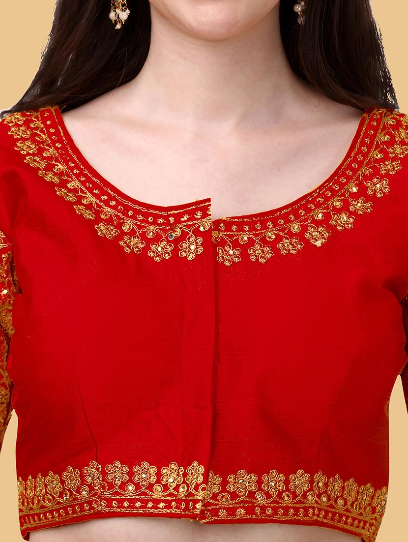 red silk regular blouse - 19186339 - Standard Image - 3