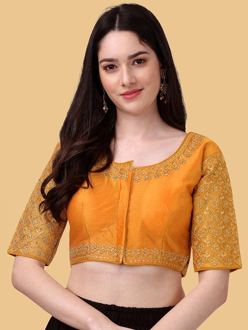 yellow silk regular blouse - 19186340 - Zoom Image - 0