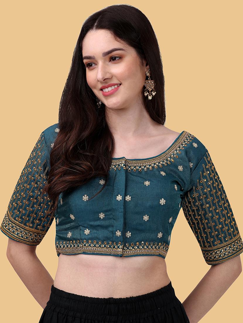 blue art silk regular blouse - 19186361 - Zoom Image - 0