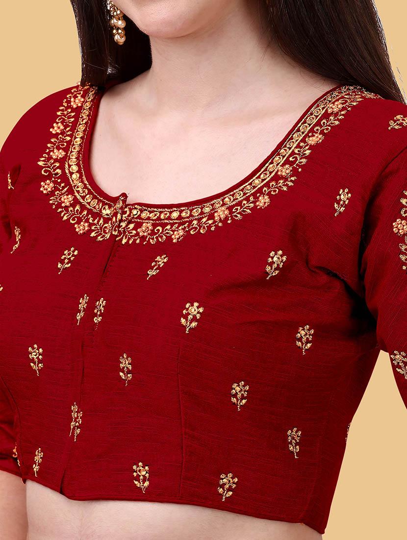 red silk regular blouse - 19186405 - Standard Image - 3