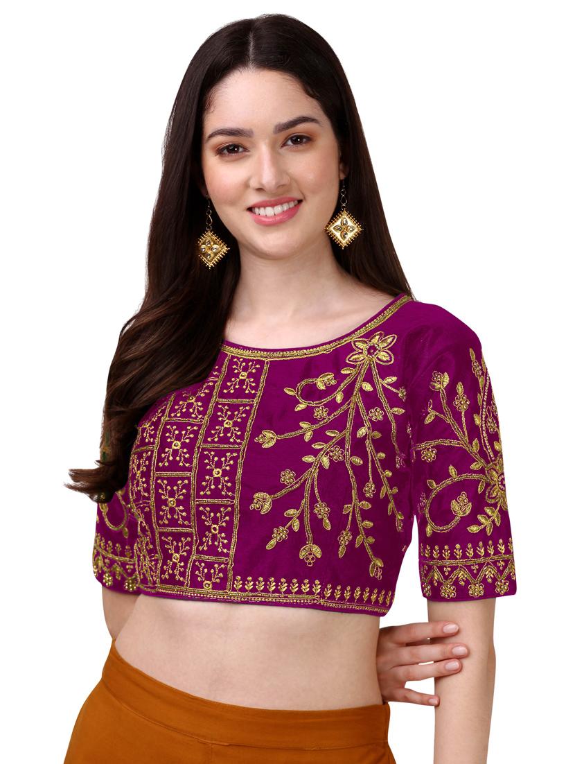 self design embroidered blouse - 19186413 - Zoom Image - 0
