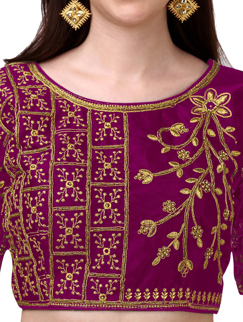 self design embroidered blouse - 19186413 - Standard Image - 3