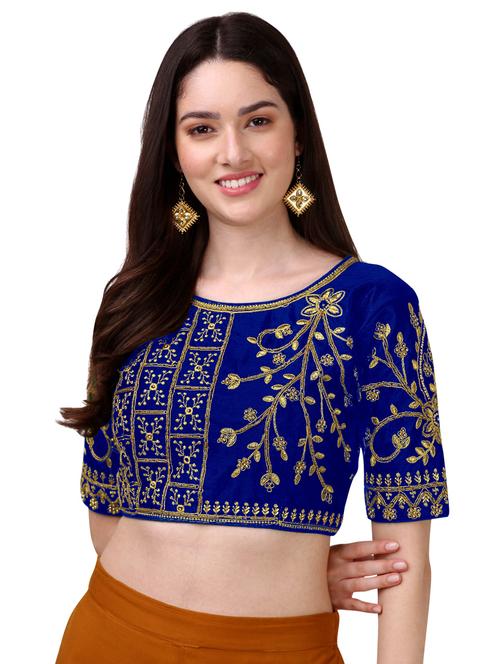 self design embroidered blouse - 19186416 - Standard Image - 0