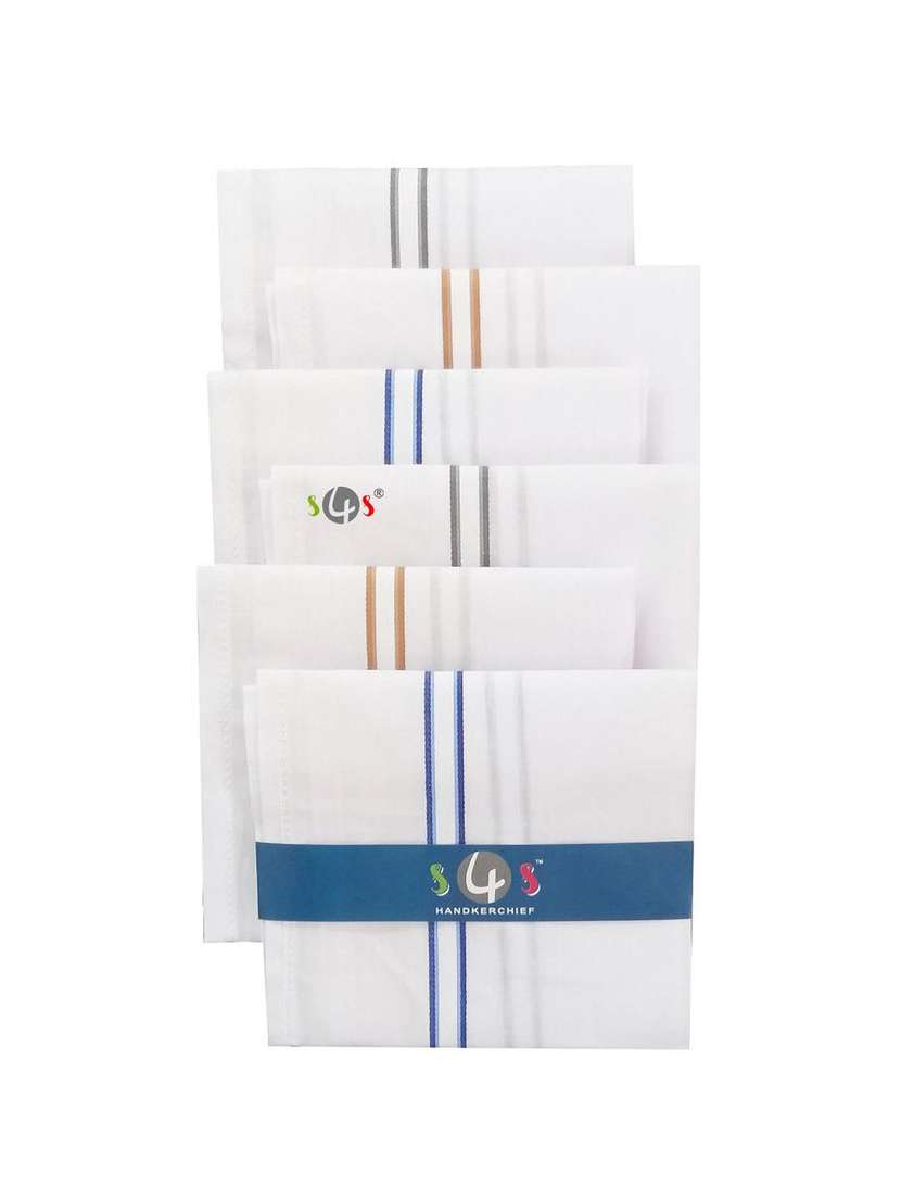 pack of 6 white handkerchief