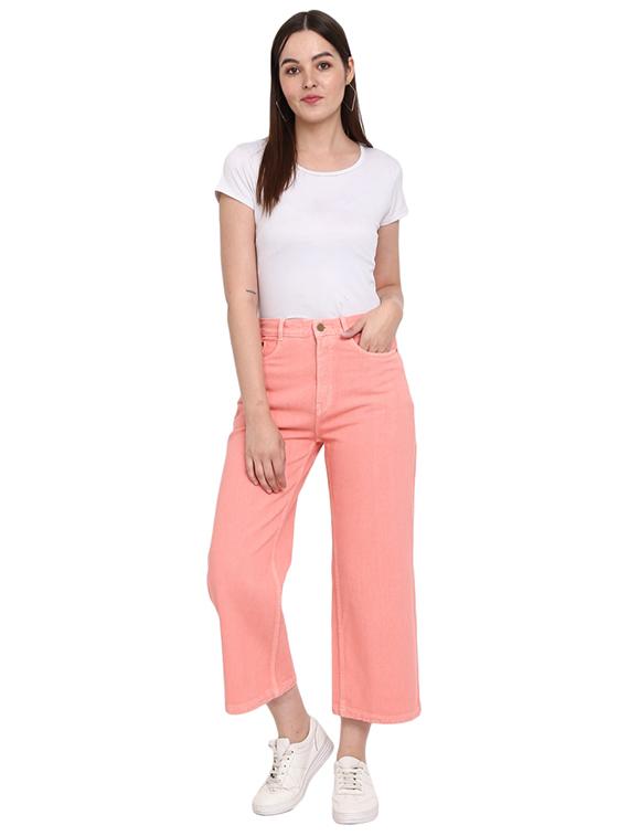 women's plain wide leg jeans - 19187041 - Standard Image - 3